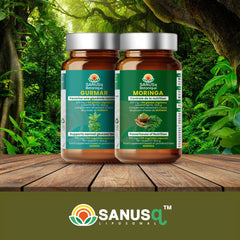 Gurmar and moringa vegetable capsules bundle