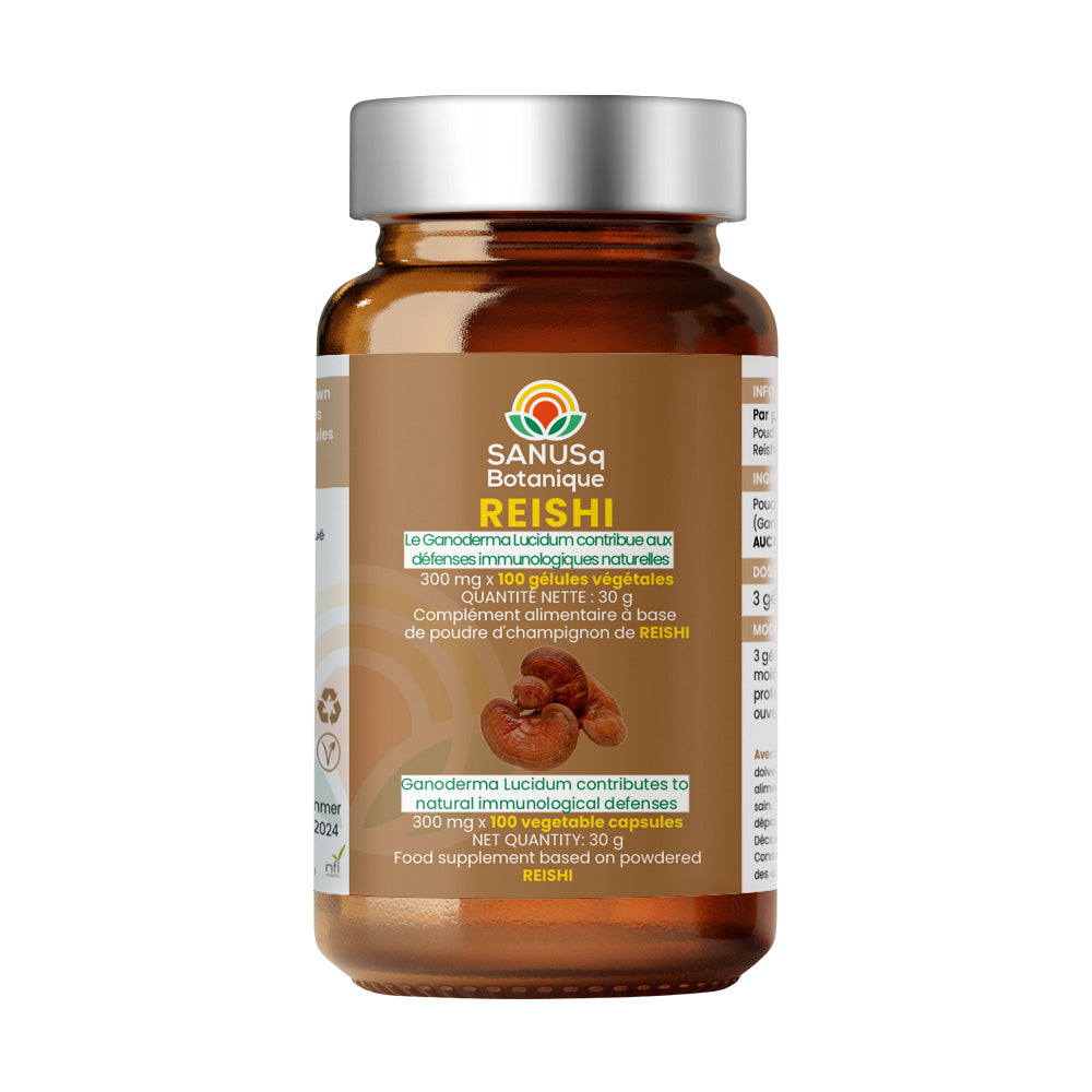 Reishi Lingzhi mushroom organic vegetable capsules