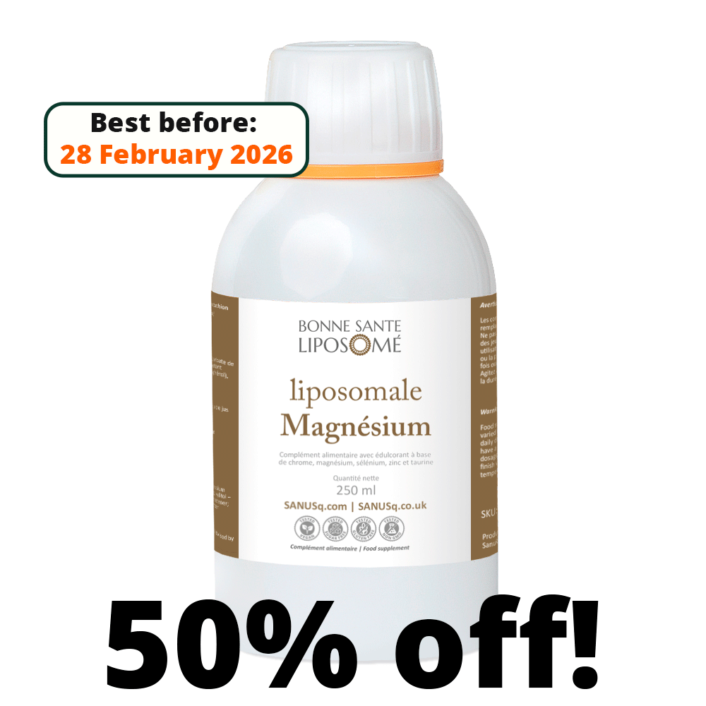 SANUSq Health Liposomal Magnesium 250 ml - 50% off, best before February 2026